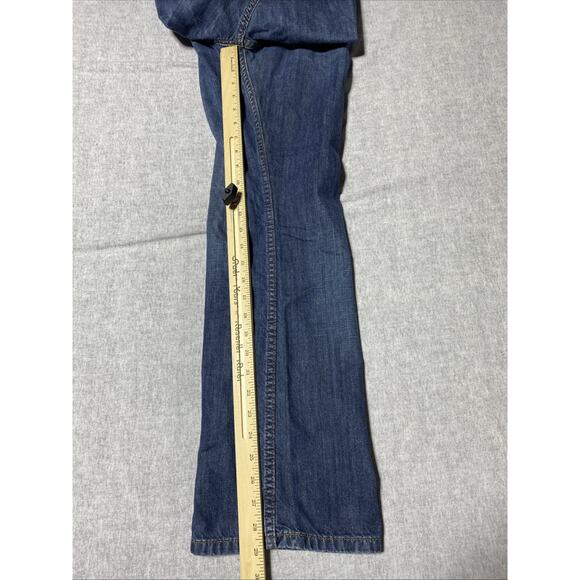 Levis 527 Jeans Mens Tag 33x30 Actual 33x29 Blue Bootcut Slim Western Dark - Picture 8 of 13